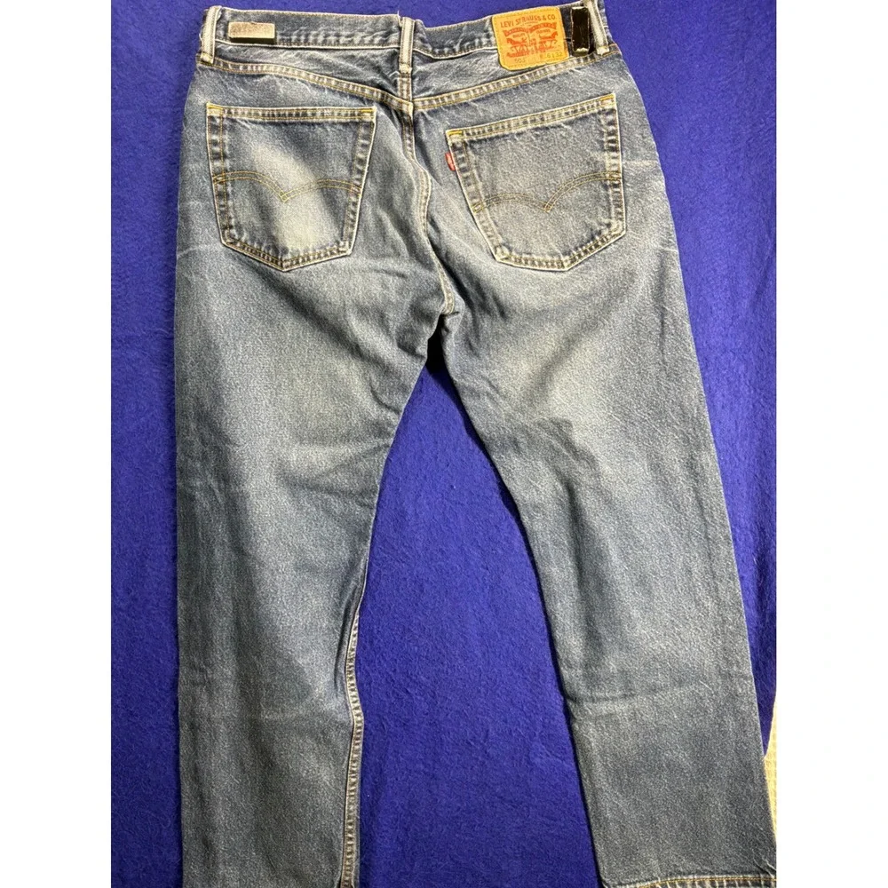 Vintage Mens Levis 505 Regular Fit Jeans 33x30 Medium Wash Blue Straight Leg